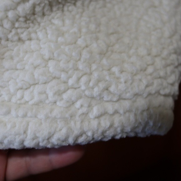 Cuddl Duds White Fuzzy Fleece Teddy Jacket Medium - Picture 7 of 12